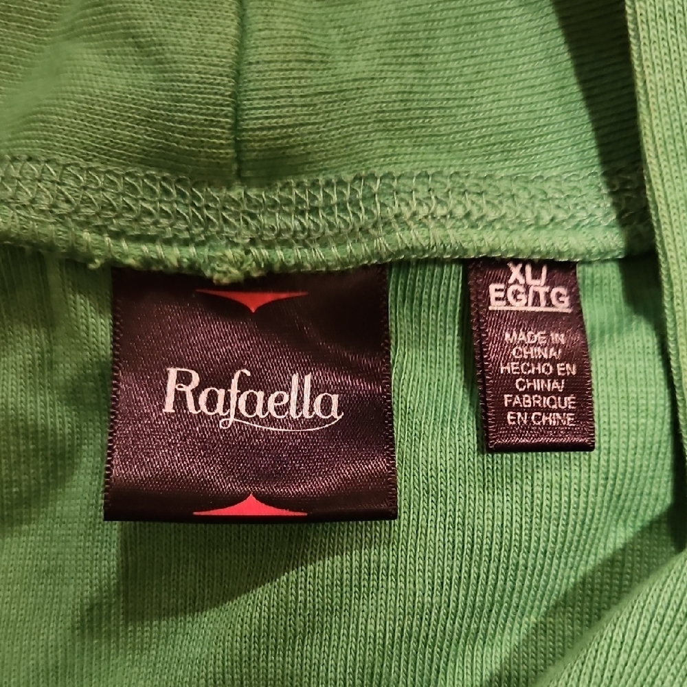 Rafaella Green Sleeveless Top Knit Xlarge - Picture 2 of 4